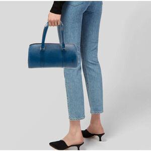 Louis Vuitton Blue Epi Leather Soufflot Vintage Top Handle Bag Barrel Papillon